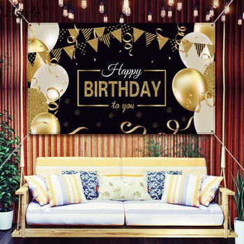Ghirlanda Di Compleanno Oro Con Banner Fotografico Per Prima Festa Bambino, Decorazione Parete Con Cartoncini 13,4x27 Cm
