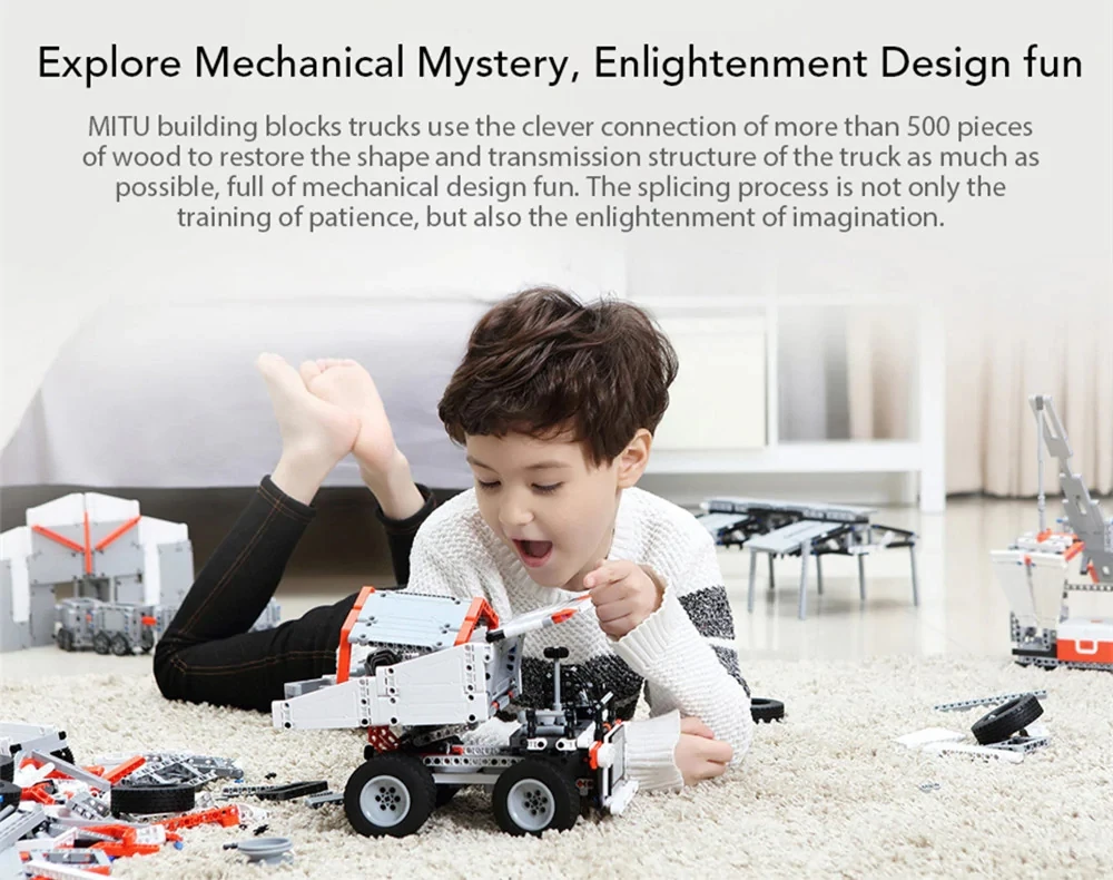 Xiaomi Youpin ONEBOT Smart Building Blocks Toy Mine Truck Car Robot Mining Truck Cars Toys For Children