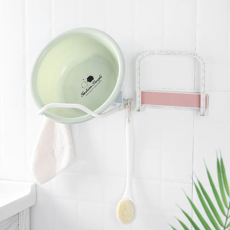 Collapsible wall bathroom bathroom washbasin hanger Washbasin shelf Seamless nail free suction cup basin holder