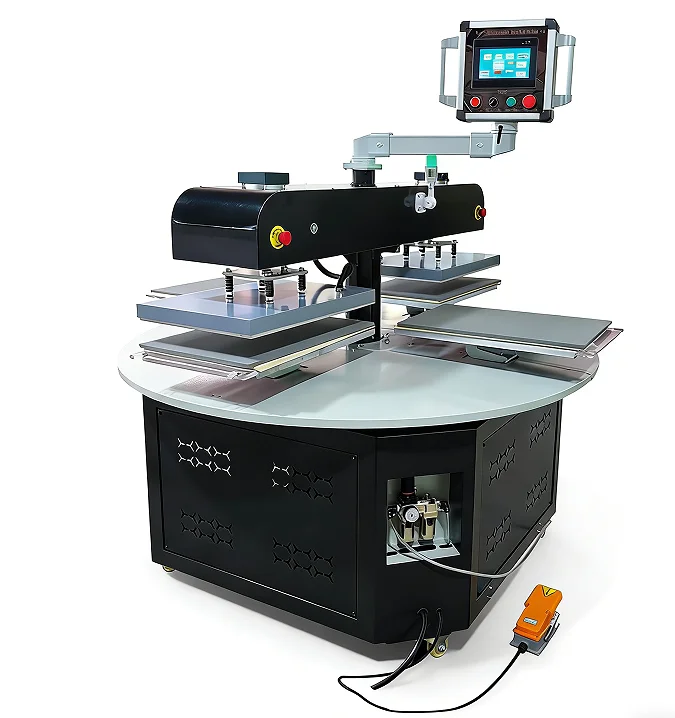 4 Stations Automatic Sublimation Heat Press Machine High Pressure for Fabric Clothing