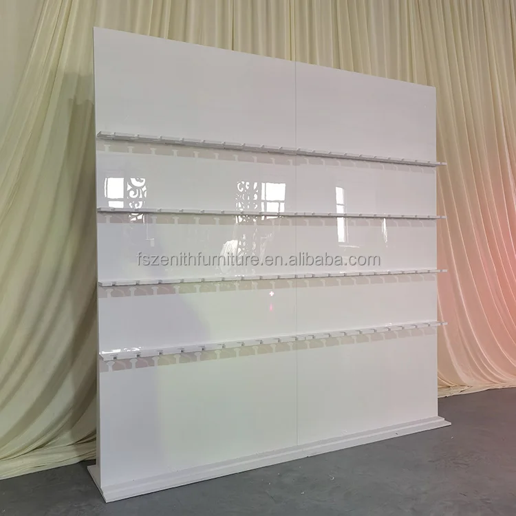 Factory Price Multi Layers Home Store Acrylic champagne Wall Wine Rack Shelf Display Stand Holder