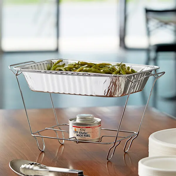 Choice Chrome Wire Chafer Stand for Full Size Disposable Pans