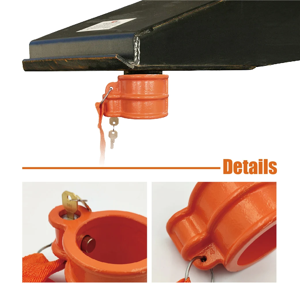 Ковкого чугуна стали с коронной головкой замок 5th колесо прицепа замок для 2-дюймовый с коронной головкой