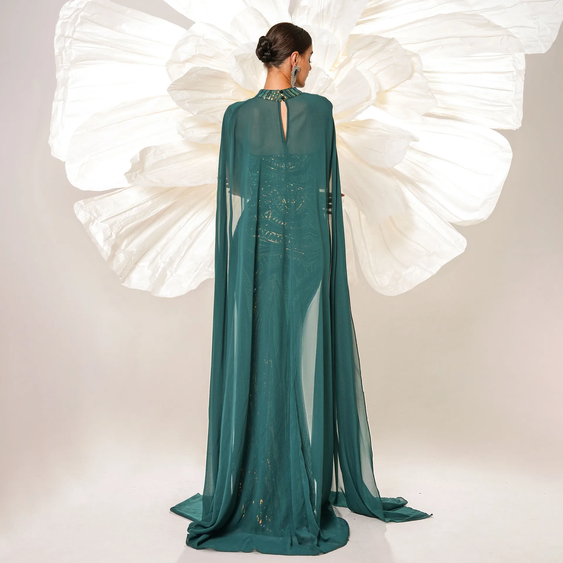 Emerald Green Luxury Sequin Mermaid Evening Dress for Women Emerald Green Luxury Sequin Mermaid Evening Dress for Women