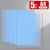 hojas a4-5 azul transparente