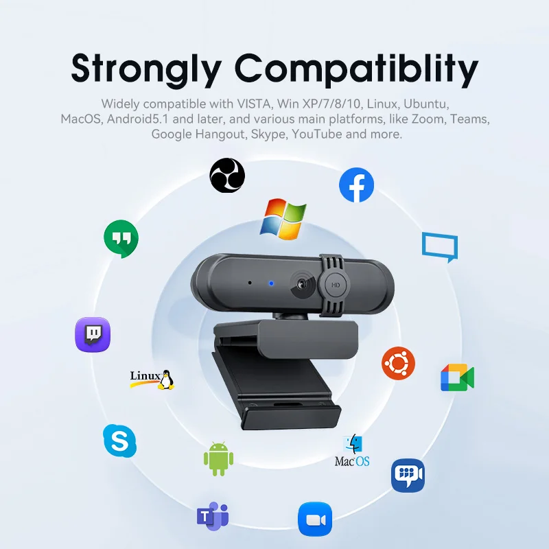 Anywii Webcam Free Driver Download Usb Webcam Video Chat Web Cam 1080p hd Camera for Laptop Computer