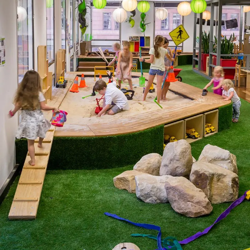 Forest Wood Theme Commercial Mall Kids Soft Play Area Obstacle Course Indoor Playground Equipment Fun Activities for Toddler