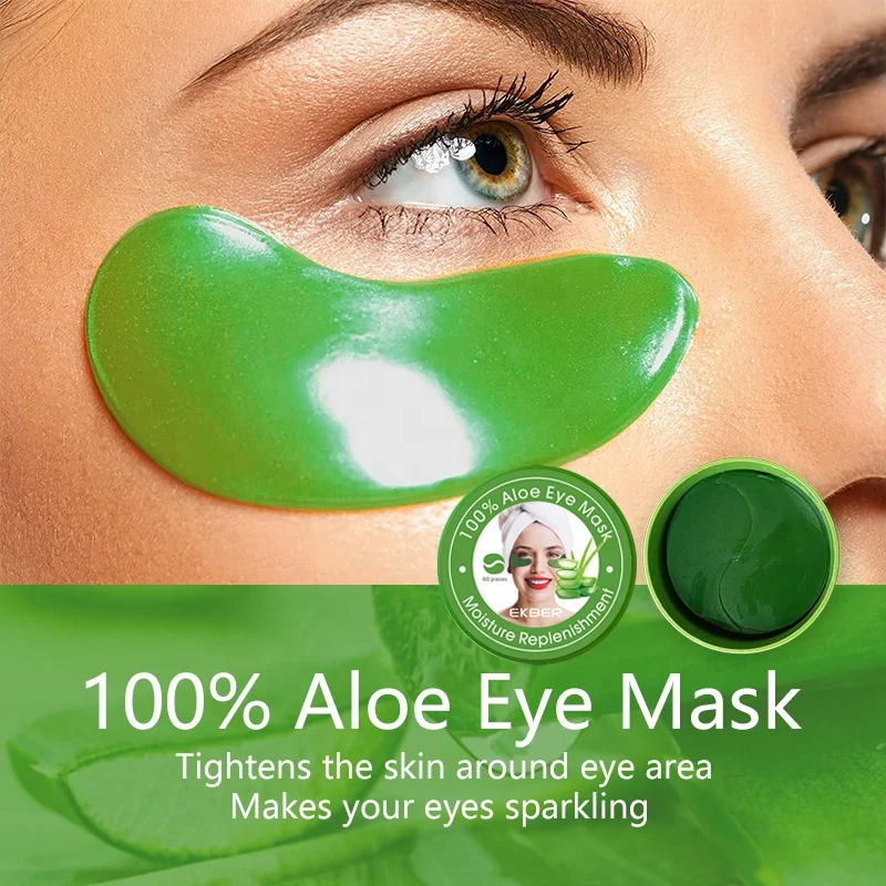 New Arrival Organic Aloe Vera Eye Patch Moisturizing Whitening Skin Care  Eliminates Puffiness Gel Under Eye Patches