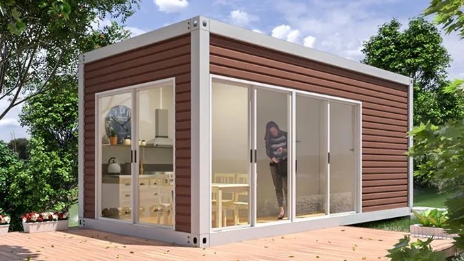 Modular Tiny Portable Homes Prefab Detachable Structure Flat Pack House ...
