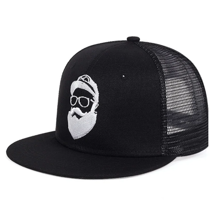 F-1021 Fashion Spring Summer Beard Old Man Embroidered Dad Hat Women Men Snap Back Baseball Cap Adjustable Cotton Trucker Hat