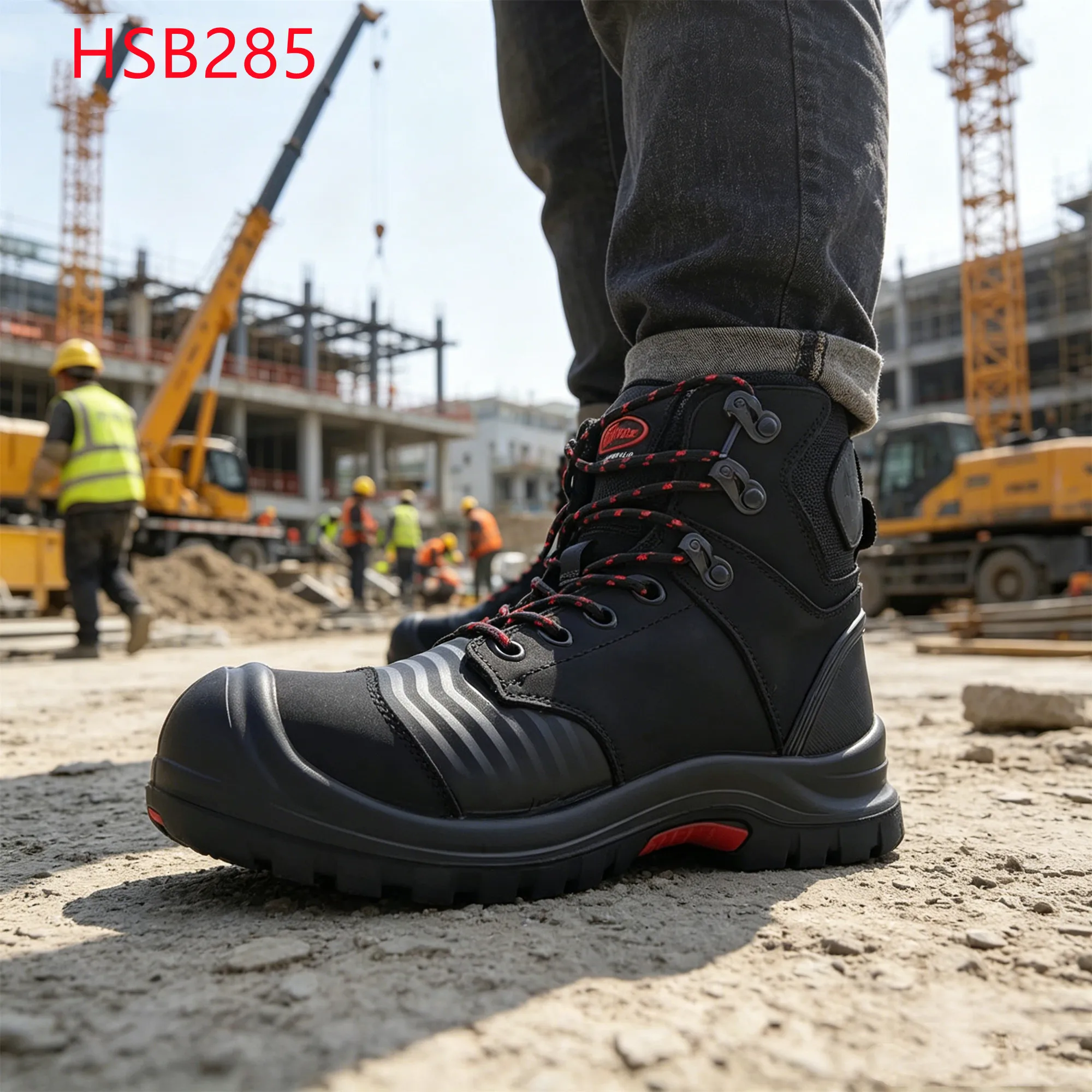 LXG,industrial Building Fiberglass Toe Cap Insert S3 Safety Boots Versatile Usage Ankle Support Security Footwear in USA HSB285