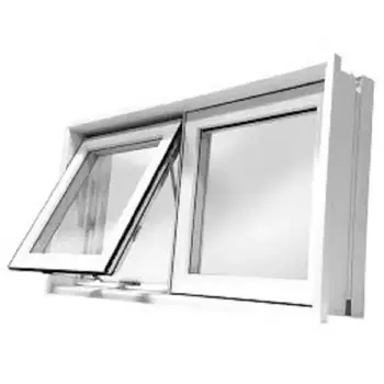 ALUFRONT AS2047 Modern Double Glazing Glass Windows Aluminum Alloy Top Hung Swing Open Horizontal Opening for Villas