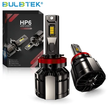 BULBTEK HP6 High Power Lumen H1 H4 H7 H11 H13 H27 880 881 9004 9007 High Low Beam 12V Decode Car LED Headlight Bulb Replacement