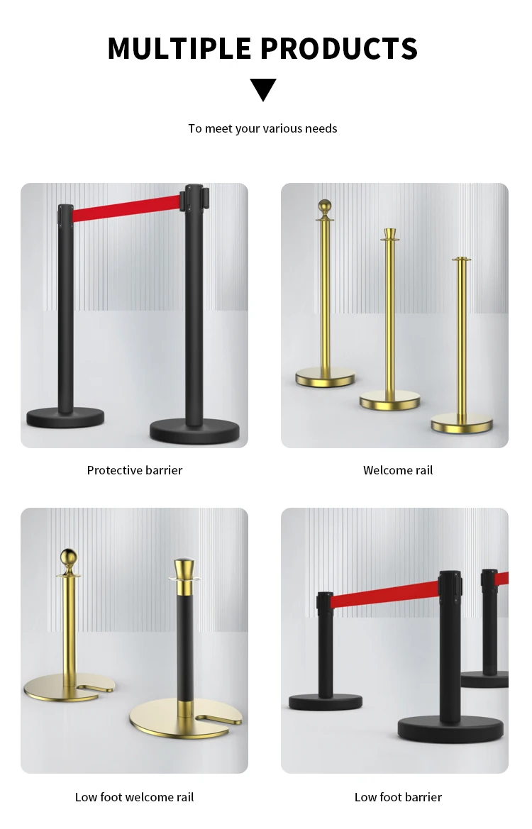 Standing Rope Stand 1m Height Stainless Steel Rope Stands Rope Stanchions Crowd Control ...