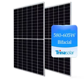 Wholesale price trina solar panels bifacial 590W NEG19RC.20 trina solar vertex N type dual glass 580w 585w 590w 600w solar panel