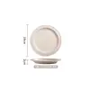 Assiette anglaise blanc cassé de 8 pouces