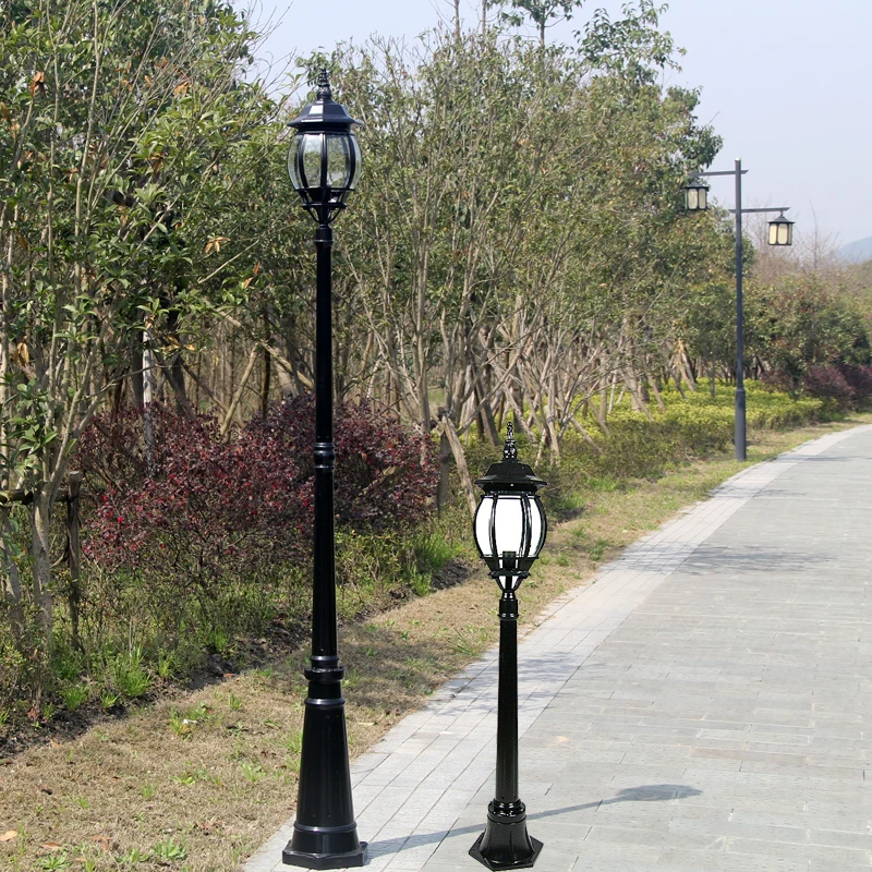 E27 utomhus vattentät golvlampa retro innergård trädgårdsgata lampa