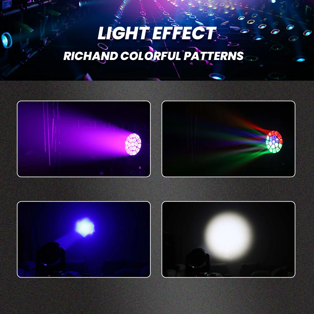 19X40W Zoom Wash Moving Head Light Bee Eye 15W RGBW 4in1 DMX512