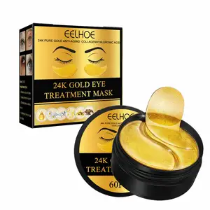 Hot Sell 24K Gold Eye Mask 24K Pur Gold Anti Aging Collagen Hyaluronic Acid Anti Wrinkle Eye Treatment Mask