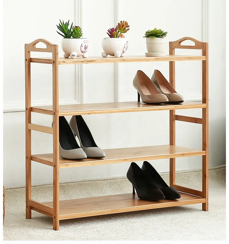 
 Бамбуковая деревянная стойка для обуви, полка для обуви, органайзер для хранения, отдельно стоящая деревянная стойка для обуви  