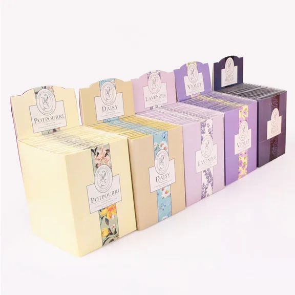 Fashionable Paper Scented Sachet Air Freshener Perfume Satches with Hanging Cards for Vehicle Interior