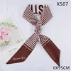 X507 artificial silk houndstooth brown