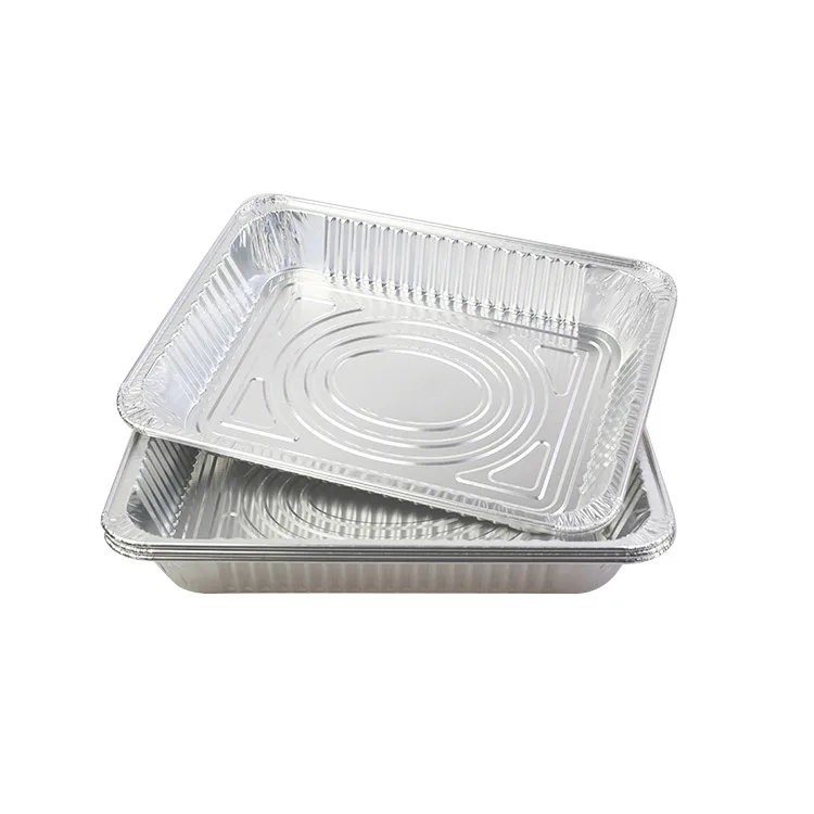 3226 3500ml Half size Aluminum Foil Containers Barbecue Foil Trays For Food  Packing