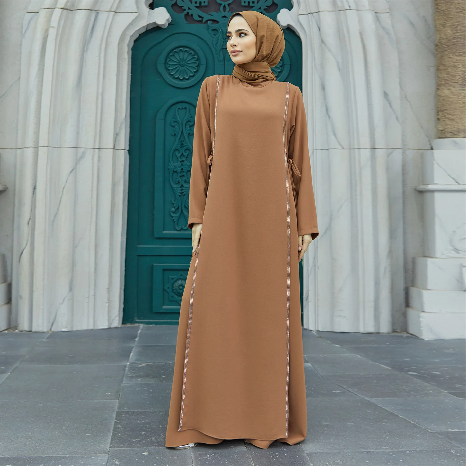 Wholesale Latest Design Turkish Prayer Khimar Jilbab Dubai Clothing Islamic  Kaftan Robe Sleeves Muslim Dresses Hijba Abaya