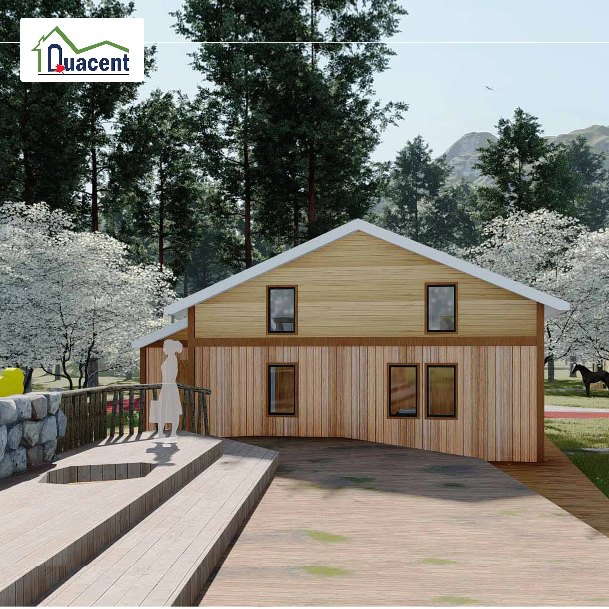 Quacent New Design Modern Prefabricated Villa Holiday House Accommodation Prefab Garden Office