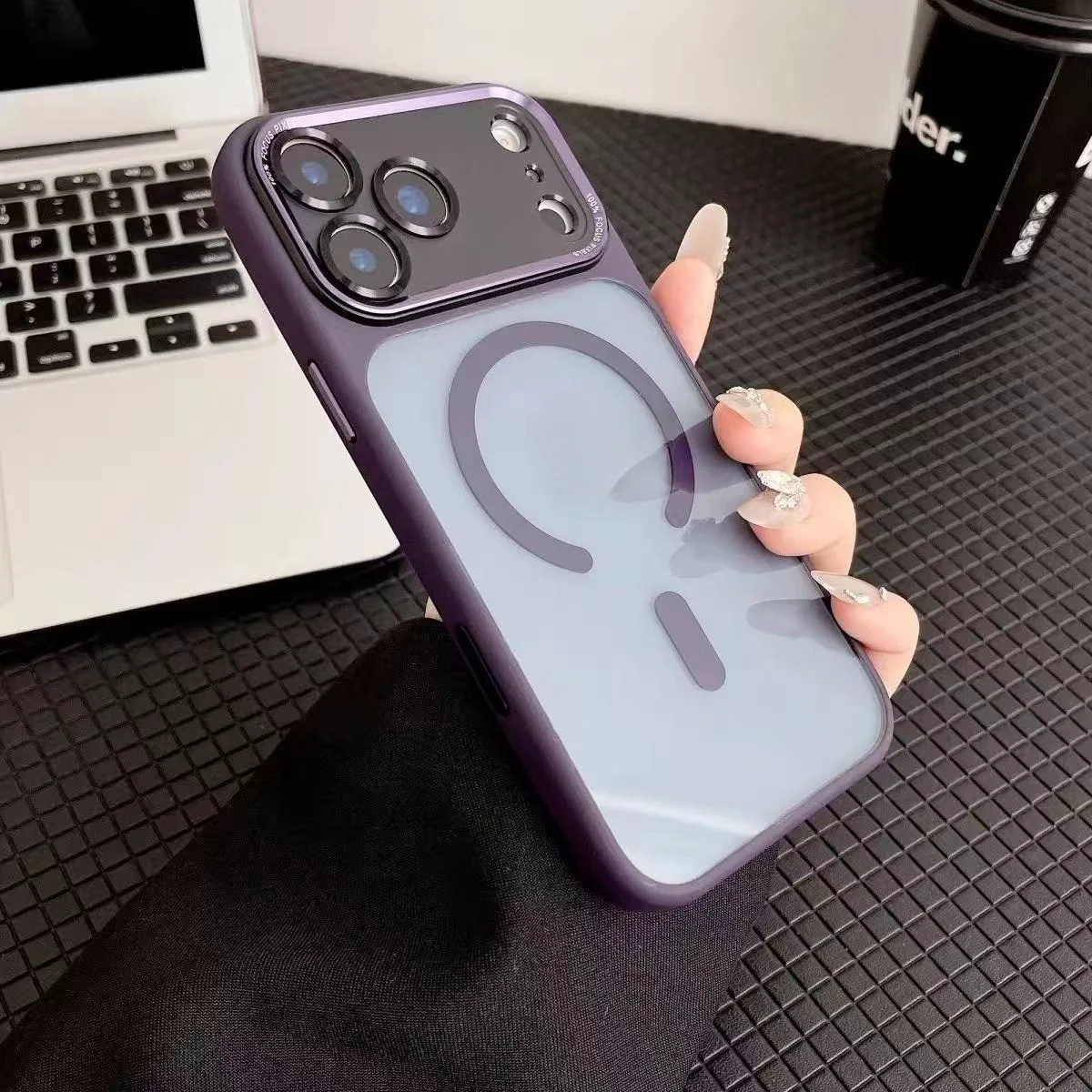 Translucent Phone Case Magnetic Shockproof for iPhone 17 Pro Max 15