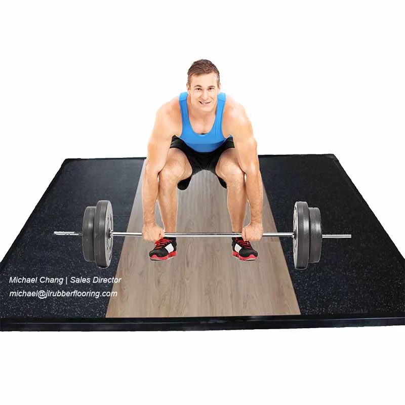 EPDM Rubber Weightlifting Platform Powerlifting Platform Shock Absorption