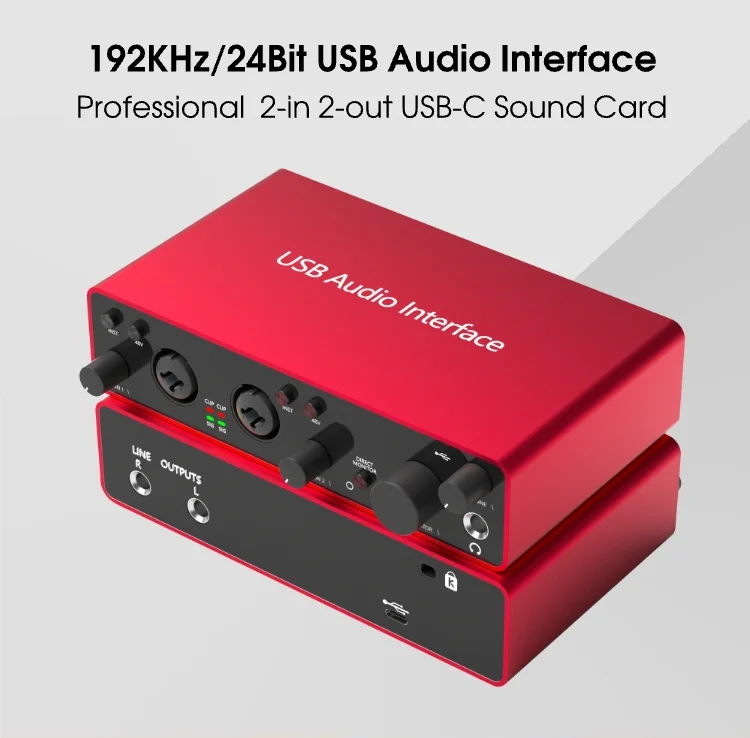 192khz Professional Xlr Support Phantom Power Microphone Audio Mixer Studio Music Recording