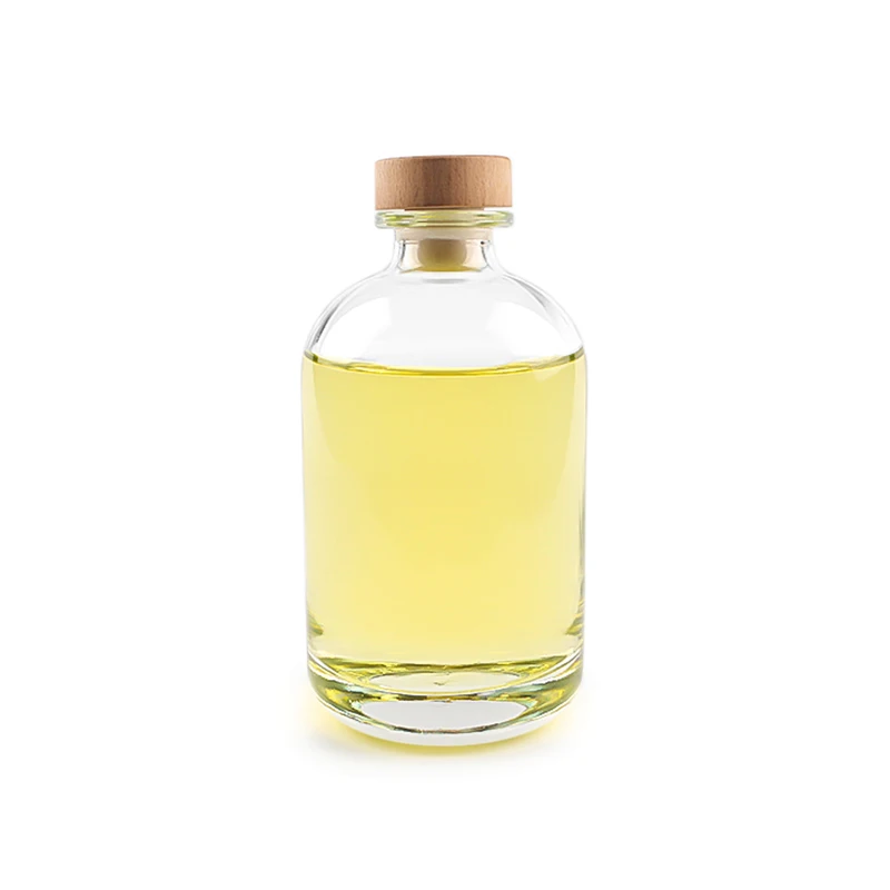 Free Sample 250ml 350ml 500ml Empty Glass Bottle for Liquor Ratafee Glass Bottles with Wood Cork