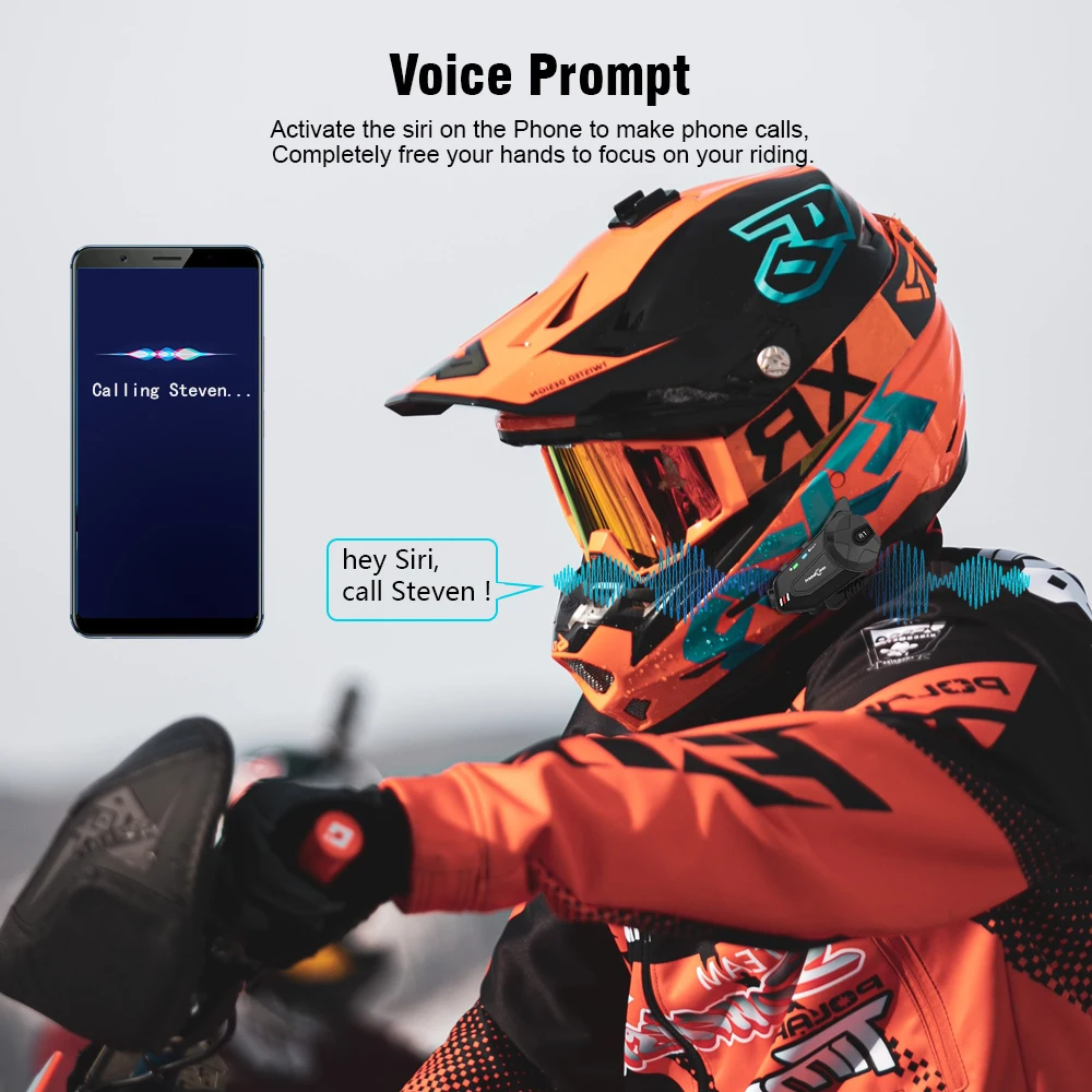 Freedconn R1 Plus Wifi Recorder Motorcycle Group Intercom 1080P Video 6 Riders Bluetooth FM Wifi Helmet Interphone Headset