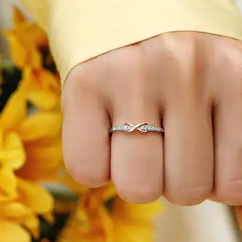 RFJEWEL You Are My Soul Sister Infinity Ring Thicker Platinum Plated Brass CZ Adjustable Ring