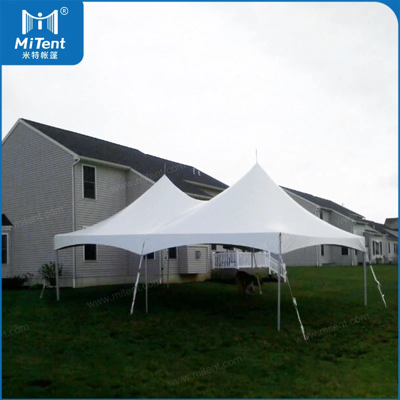 50 Seats Canopy Tent with Tables and Chairs 6x12m Party Tent UV Resistant