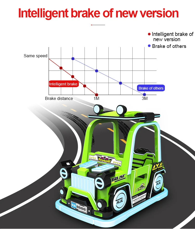 Small Amusement Rides Battery Operated Amusement Driving Car Amusement Park Electric Bumper Cars for Kids Rental