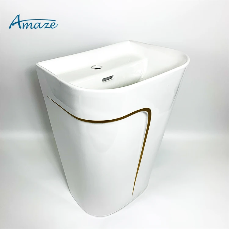 Ceramic sanitary ware art basin New design washbasin sink Bathroom washbasin wall hung basin factory