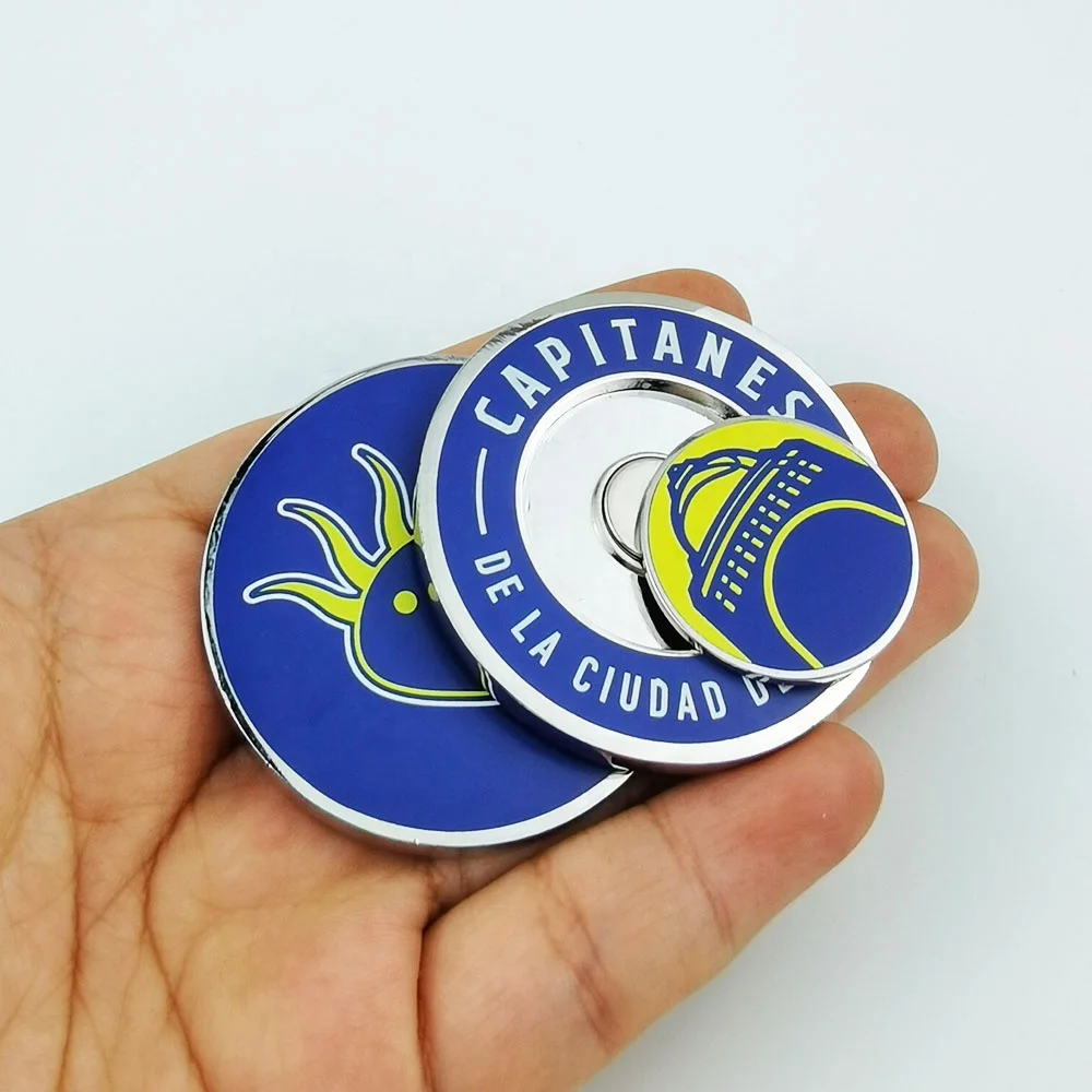 Custom Logo Zinc Alloy Golf Products High Quality 25MM Metal Magnetic OEM Golf Ball Marker supplier