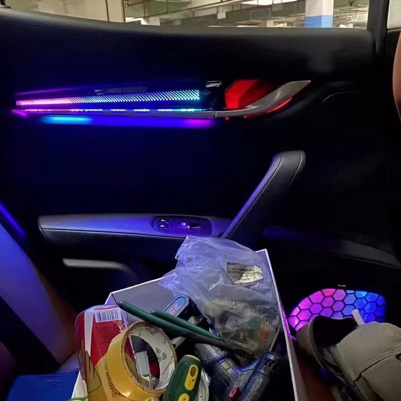 HIZAL Voiture Avec Logo 3D LED Éclairage Porte Voiture Lumière Bienvenue Éclairage Porte Projecteur De Logo, Pour Maserati Ghibli Reloj Levante Granturismo Quattroporte Ropa GT,E