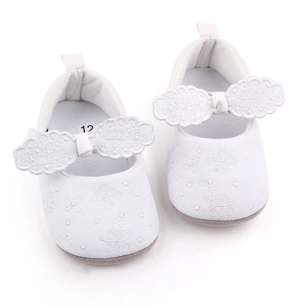 New Arrival Baby Girl Princess Shoes Beautiful Embroidery Bow-knot Soft Sole Baby Toddler Shoes manufacture