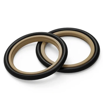 ZHIDE Glyd Piston Rod PTFE Bronze Back up with NBR FKM O Ring  Compact Step Seal for Hydraulic Pump