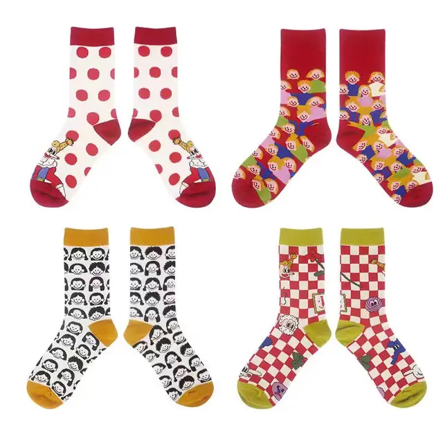 2024 Fashion Trendy Cartoon Character Socks Funky Novelty Cotton Cute Socks