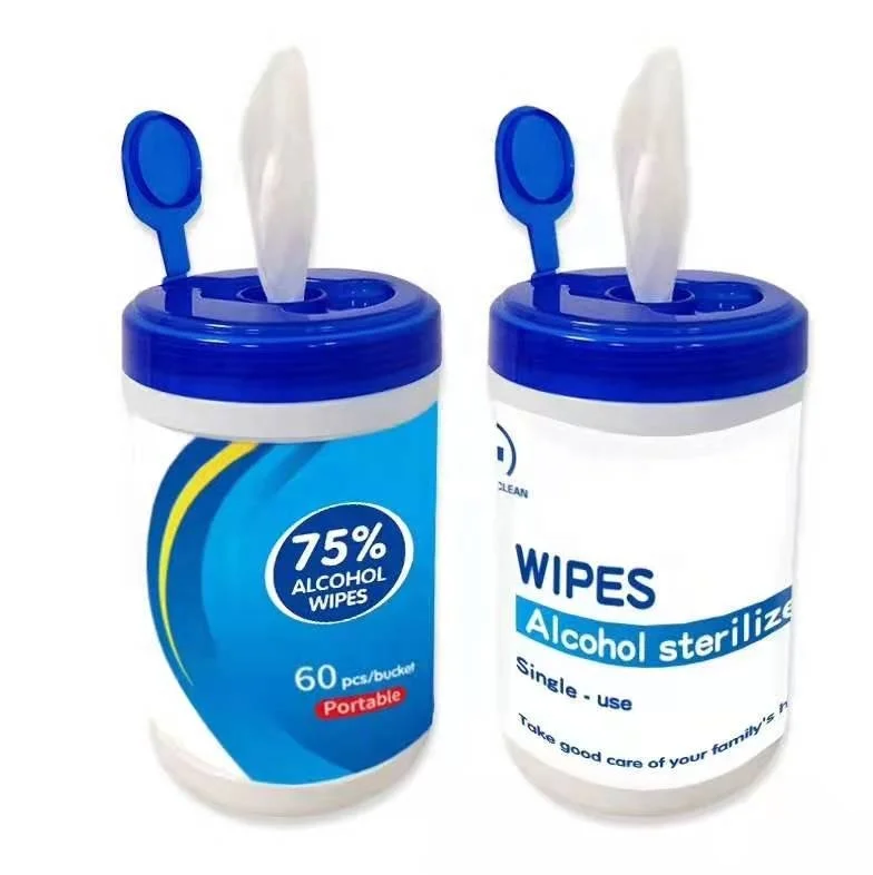 60pcs canister wet wipes custom logo