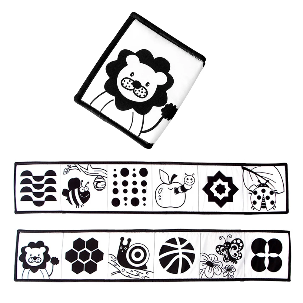 Infant Tummy Time Toys Black And White High Contrast Sensory Baby Toys