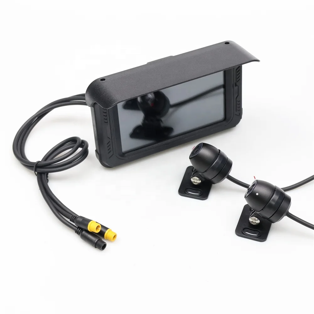 TIYPEOR Carplay Motorcycle GPS Navigation Android Auto Dual Camera Recorder IPX7 Waterproof for Moto Dashboard Display Screen