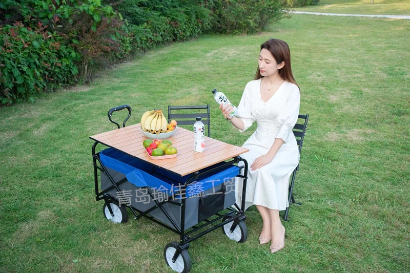 عربة التخييم المنسدلة في الهواء الطلق مع عربة عربة للطفل 16