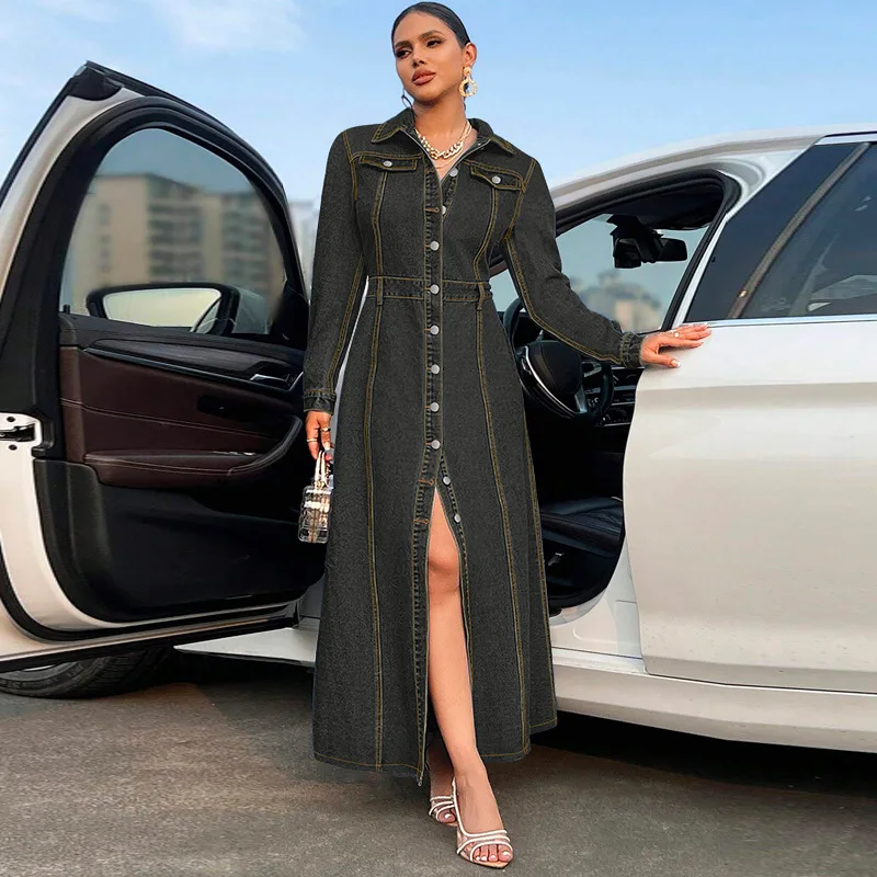 extra long dress Hooded Long Sleeve Maxi Dress in Fire Red - 8 main image 0