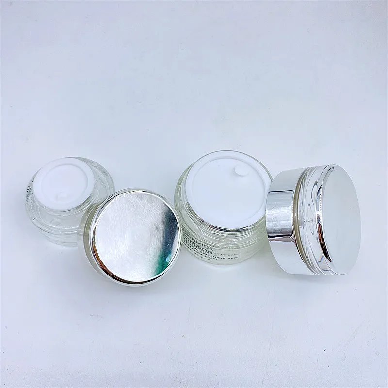 Round Glass Jars And Bottles For Cosmetics Luxury Skincare Container