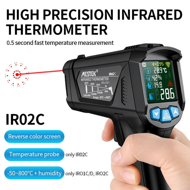 IR Laser Thermometer  Digital Non Contact Portable Temperature gun  Digital BBQ Thermometer pyrometer  For Industry Thermometer - Image 4